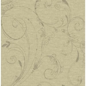 American Wallpaper Leaf-Patterned Design 10mx0.53m Beige, Model ZA31608 | Balbaid Decor Company