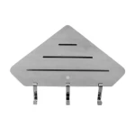 Glass Shelf stainless Steel,  Dimensions 256x190x44.5 mm, Glossy Chrome Color