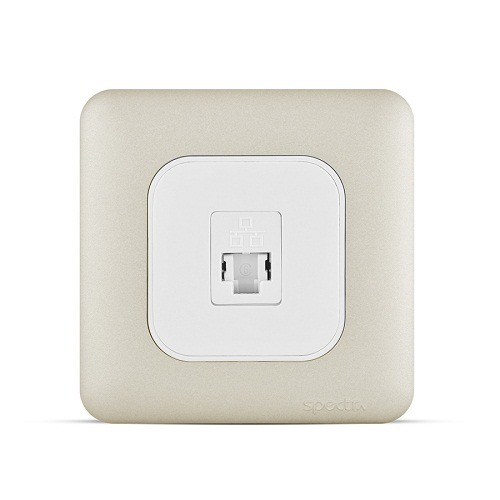 فيش كمبيوتر RJ45 كات 6 مع شاتر، مفرد، 7×7 سم، لون شامبين | Spectra