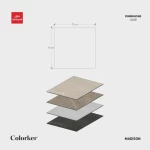 بلاط Grafito بتأثير حجري، لون رمادى، مقاس 75×75 سم