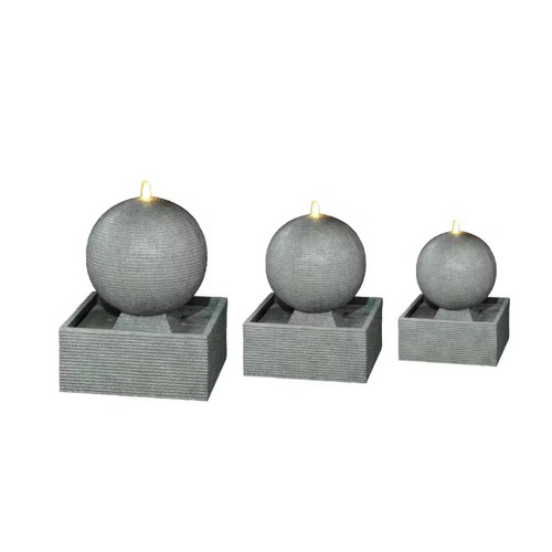 Luxury Decorative Fiber Fountain 50x50x65 cm Gray, 220V | Zahrat Al Rayyan Establishment