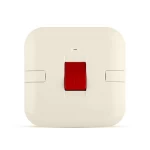 مفتاح مكيف 45 أمبير ثنائي القطب مع مؤشر ليد، بيج، مقاس 7×7 سم، 250 فولت | سبكترا