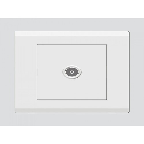 Single Antenna Outlet 7×7 cm, White Color | Art DNA E3