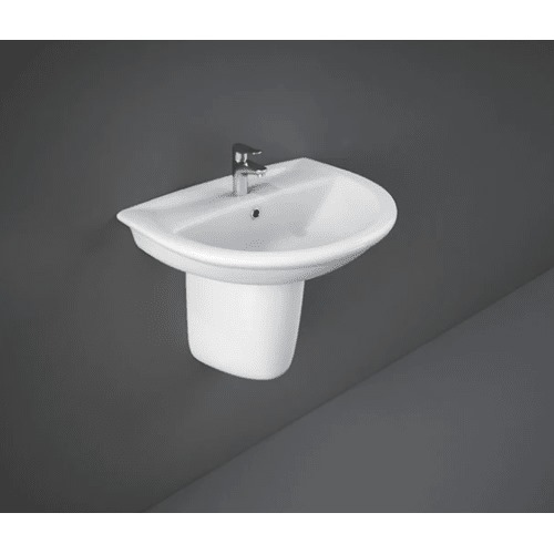 Half Pedestal Bathroom Washbasin 20x25x51.5 cm Ivory | RAK Ceramics