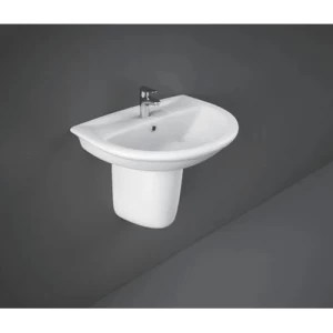 Half Pedestal Bathroom Washbasin 20x25x51.5 cm Ivory | RAK Ceramics