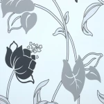 Soprano Wallpaper, White with black Color, size 5 m², Product Code 6693-15