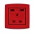 USB Charger socket 2g 13 Amp Alfanar Model  Omnia Size 7x7 Colour Red with Black Ring