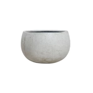 Fiberglass Plant Pot Round 27 cm Height 46 cm Diameter Gray | Verde