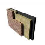 Rock Wool, Size 1200x600 mm, Thickness 80, Laminated with Black Fiberglass, Saudi Rock Wool