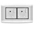 Electrical Switch socket  with 2 g switch 2 way 13 Amp Alfanar Model  Omnia Size 7x14 Colour Silver with Black Ring