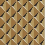 ورق جداري بلجيكي لون اصفر تصميم هندسي، مقاس 10 م×0.53 م، موديل كابينت