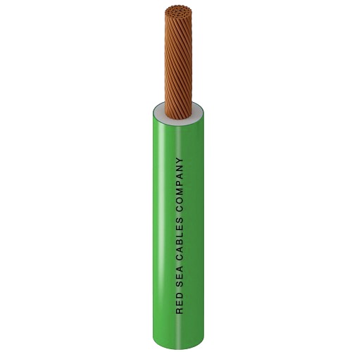 Flexible Copper Single Core Wire 16mm2 450/750V PVC 70°C Green 100 Yards | RESCAB