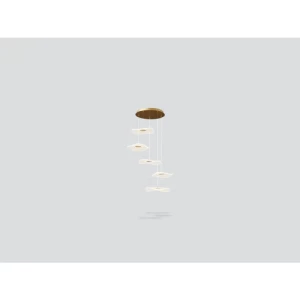Solar Hanging Light 25W LED 3000K, 2500x500 mm, Gold Color | 