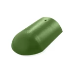 Concrete End Roof Tile Corner, Size 485x240 mm, Green Gloss Color | Al Diar Al Ateeqah