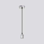 Modern Hanging Light, Silver Color, Dimensions 40x60 mm, Cable 150 cm, Single Bulb