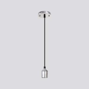 Modern Hanging Light 40x60 mm Silver, Cable 150 cm, Single Bulb | 