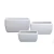 Small Round White Fiberglass Plant Pot 60x26x33 cm