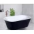 Acrylic Bathroom Bathtub Length 170 cm, Width 75 cm, Black and White