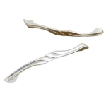 مقبض خزانة مطبخ، لون فضي