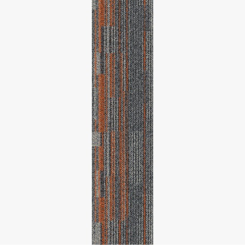 شرائح موكيت مكتبي 100×25 سم، سمك 7 ملم، برتقالي غامق، مع عزل PVC | YT-59250374