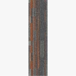 شرائح موكيت مكتبي، مقاس 100×25 سم، سمك 7 ملم، لون برتقالي غامق، مع عزل PVC، موديل 2672