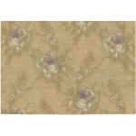 ورق جدران ايطالي، لون بيج داكن، تصميم ورود، مقاس 10 م×0.73 م، موديل 81130
