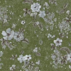 Italian Wallpaper Floral Design Green Color, Size 10mx0.70m, Model rc17014 | Balbaid Decor Company