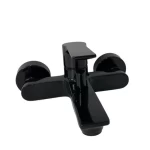 Italian Shiny Black Automatic Shower Mixer Brass