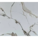 Matte Laser Marble Alternative Panel Size 120×290 cm White with brown veins Color Model L-038