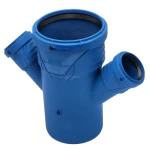 PPR Plastic Double Branch ° 87.5, 110 x 110 mm, 300 mm long, blue color |  Al Mona 