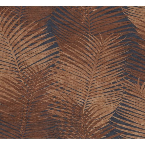Italian Leaf Patterned Wallpaper 10m x 0.73m Brown, Model 45101 | Balbaid Decor Company