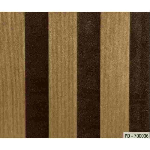 Striped Wall Covering Brown with Beige, 10m Length x 1.06m Width | Balbaid Decor Company