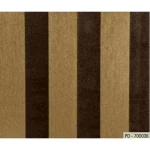 ورق جداري تصميم مقلم لون بني مع بيج، طول 10 م، عرض1.06 م، موديل 700036