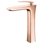 Washbasin Tap, Long, Rose Gold Color, Chinese 