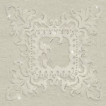 Patterned wallpaper, length 10 m, width 0.70 m, pale gray color, model 13059