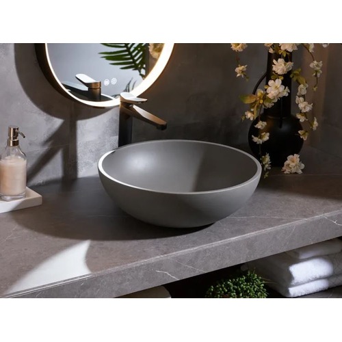 Counter Porcelain Wash Basin Width 14.5 cm Length 44 cm Gray, Vico Model | Abyat Company