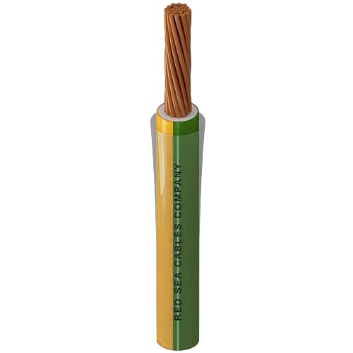 لفة سلك كهرباء سعودي امريكي 14 AWG 600 فولت PVC معزول نايلون أخضر/أصفر 500 قدم | RESCAB