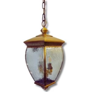 Garden Hanging Lighting Lantern, Copper Color, Height 48 cm, Width 20 cm | Matkel Store