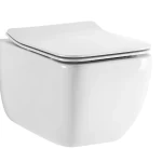 مرحاض معلق ابيض مقاس 53.5×36.5×36.5 سم مربع تصميم ميغان 