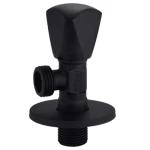 German Brass Angle Shut-Off Valve, 1/2 inch, Matte Black Color