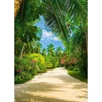 Wall mural for decoration tropical design, size 183×254 cm, green color