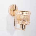 أباجورة جدارية كلاسيكية، ارتفاع 20 سم، عرض 10 سم، لون ذهبي