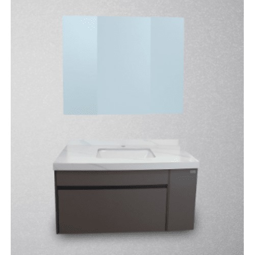 Decorative Wooden Washbasin with Mirror, Plywood Model, Size 100 cm | Zinco Trading Company