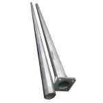 Octagonal Street Lighting Poles Length 8 meters Thickness 4 mm Single Arm with Anchor Bolt J Shape Length 9400 mm Diameter 28 mm Base    400 × 400 mm