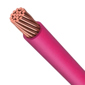 لفة سلك نحاس مجدول 6 AWG كهربائي MTW جهد 600 فولت، لون زهري، طول 500 قدم | شركة كابلات الشرقية للصناعة