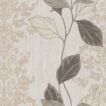 Italian Leaf patterned wallpaper, size 10 m x 1.06 m, beige color, model 5427 