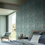 Modern Design Wallpaper, Size 10 mx50 cm, turquoise Color