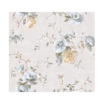 Floral wallpaper, light gray color, length 10 m, width 0.53 m, model FF51208  