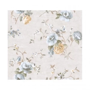 Floral Wallpaper Light Gray, 10 m x 0.53 m, Model FF51208 | Balbaid Decor Company