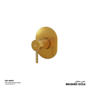 One Way Shower Mixer Size 12.4×12×15 cm, Brushed Gold Color